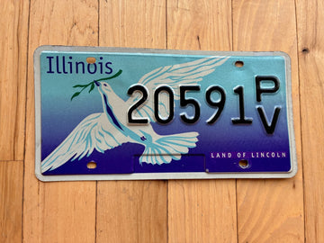 1997 Illinois Violence Prevention Programs License Plate - Dove