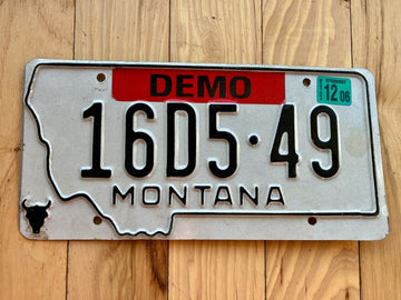2006 Montana Demo License Plate