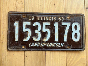 1959 Illinois License Plate