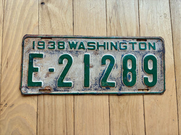 1938 Washington State License Plate
