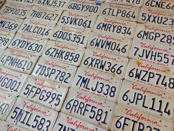20 Craft Grade California License Plates