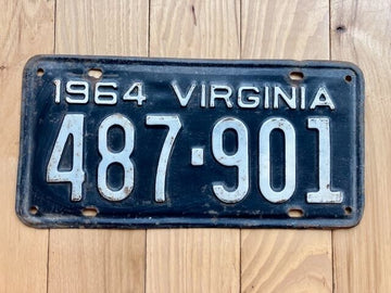 1964 Virginia License Plate