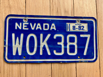1982 Nevada License Plate