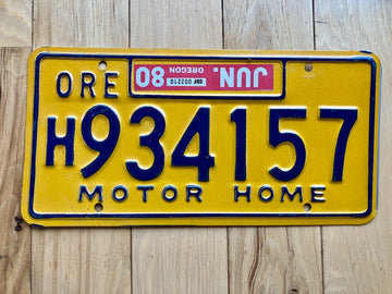 2008 Oregon Motor Home License Plate