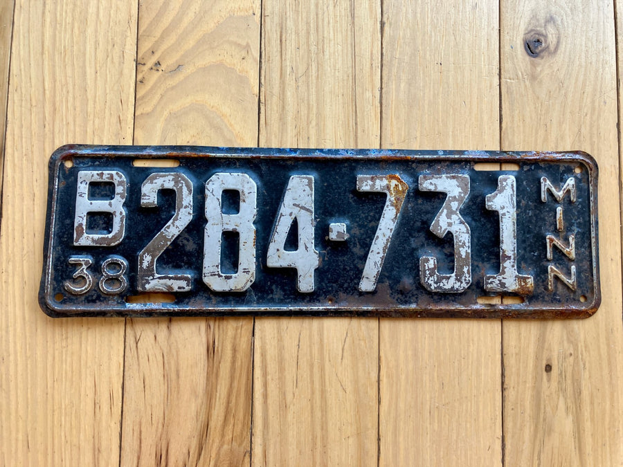 1938 Minnesota License Plate