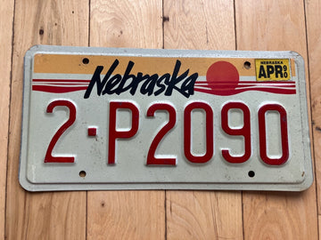 1990 Nebraska License Plate