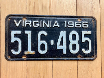 1966 Virginia License Plate