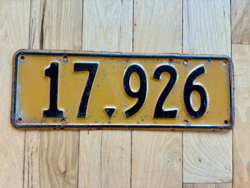 1936 1937 New Zealand License Plate