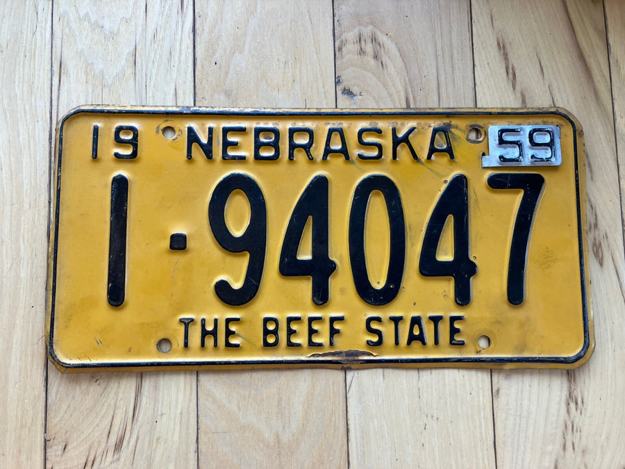 1959 Nebraska License Plate