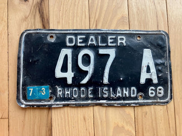 1969 Rhode Island Dealer License Plate