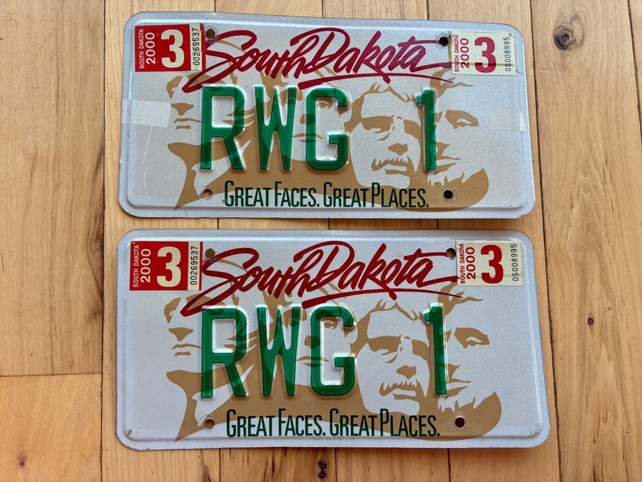 Pair of 2000 South Dakota Vanity License Plates
