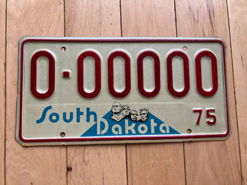 1975 South Dakota Sample License Plate