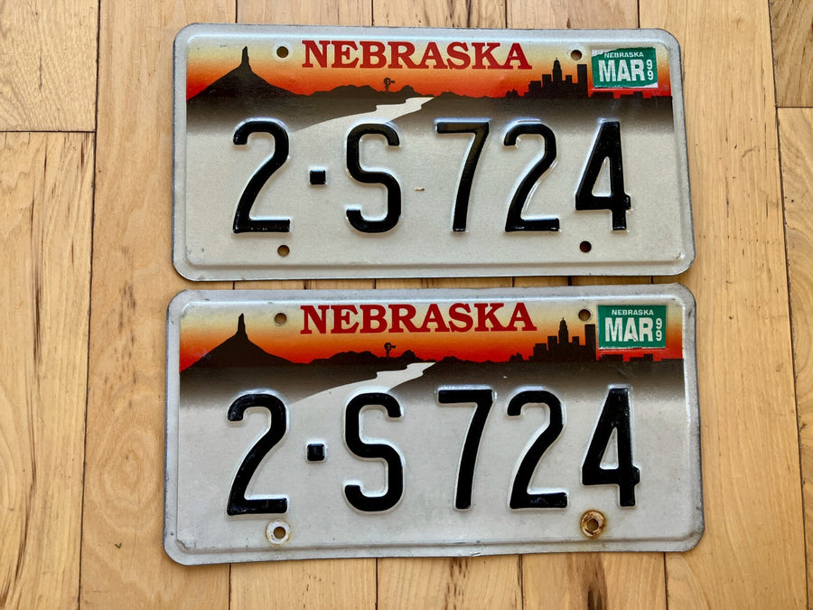 Pair of 1999 Nebraska License Plates