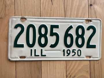 1950 Illinois License Plate