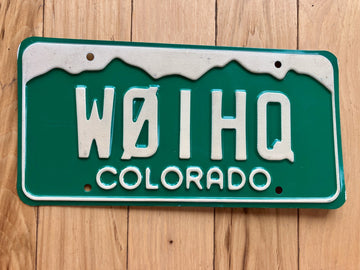 1970's Base Colorado Amateur Radio License Plate