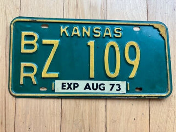 1973 Kansas License Plate