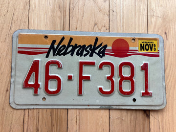 1990 Nebraska License Plate