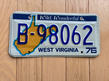 1976 West Virginia License Plate