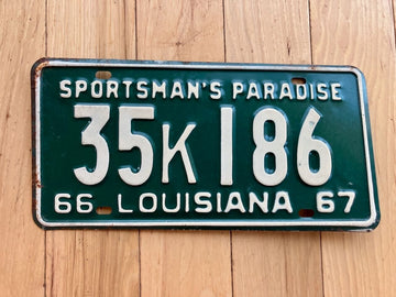 1966/ 1967 Louisiana License Plate