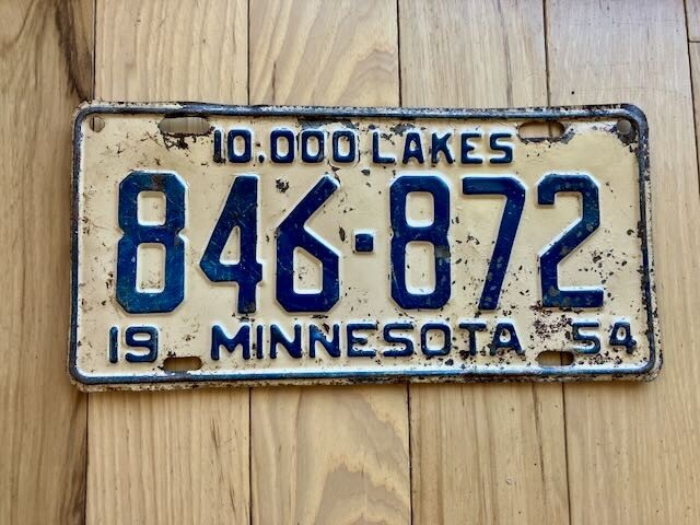 1954 Minnesota License Plate