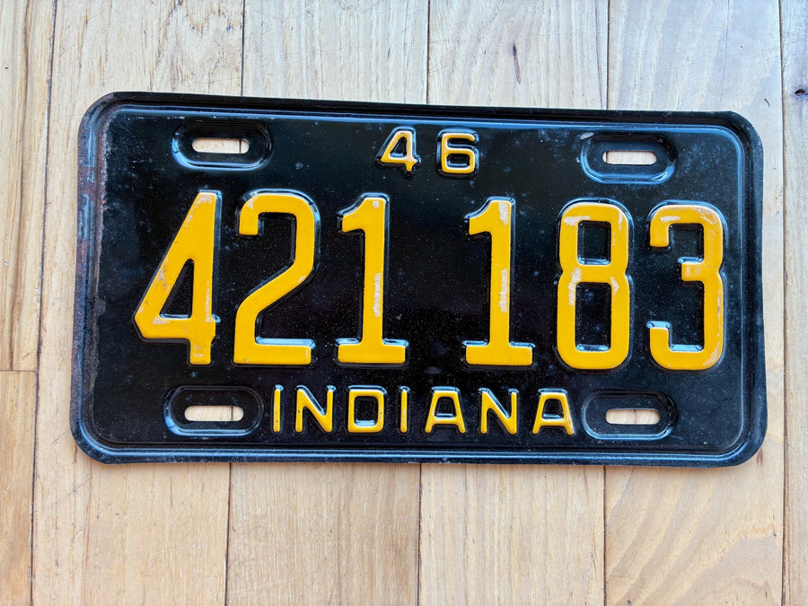 1946 Indiana License Plate