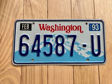 1993 Washington State Truck License Plate (Check With DOL First For YOM)