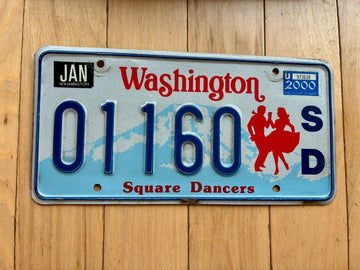 2000 Washington State Square Dancer License Plate