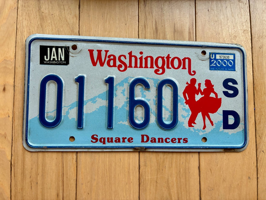 2000 Washington State Square Dancer License Plate