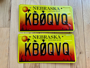 Pair of 2005 Nebraska Amateur Radio License Plates