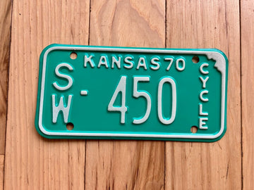 1970 Kansas Motorcycle License Plate