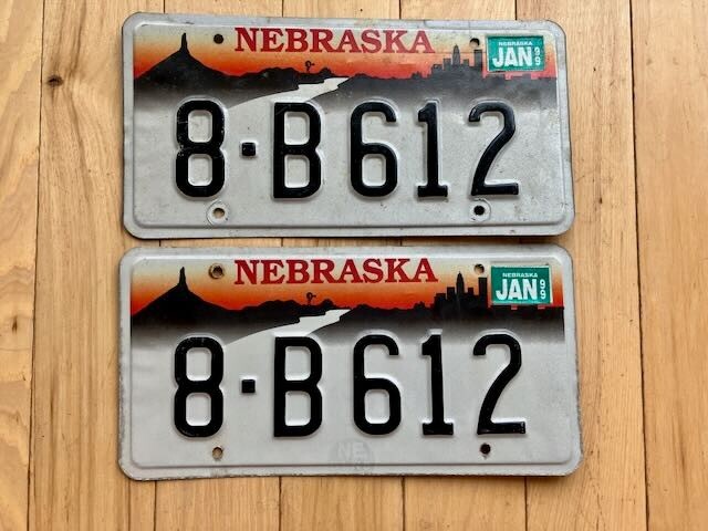 Pair of 1999 Nebraska License Plates