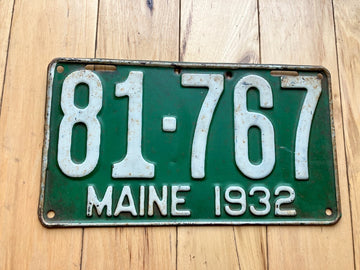 1932 Maine License Plate