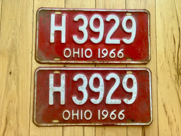 Pair of 1966 Ohio License Plates