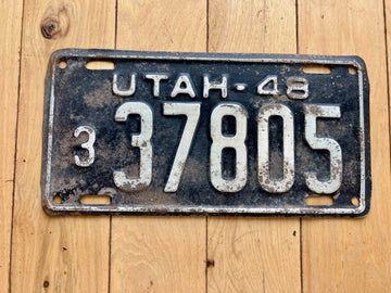 1948 Utah License Plate