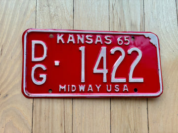 1965 Kansas License Plate