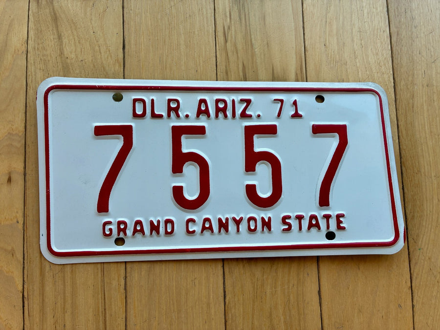 1971 Arizona Dealer License Plate