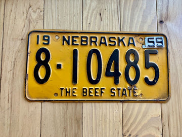 1959 Nebraska License Plate