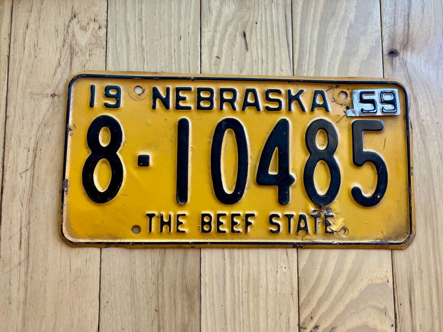 1959 Nebraska License Plate