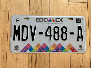 2018 Estado De Mexico License Plate