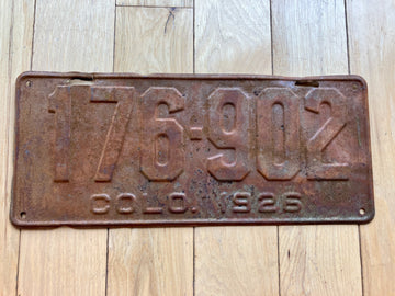 1926 Colorado License Plate