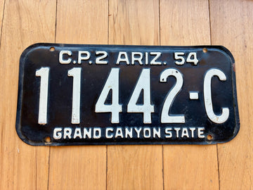 1954 Arizona Pima County License Plate (Not MVD/YOM Eligible)