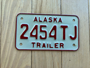 1970's Alaska Trailer License Plate