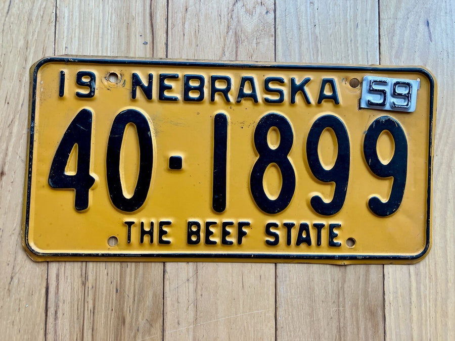1959 Nebraska License Plate