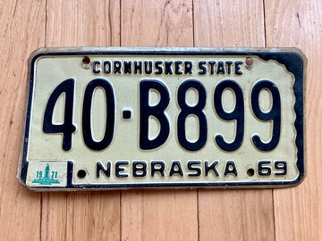1969 Nebraska License Plate
