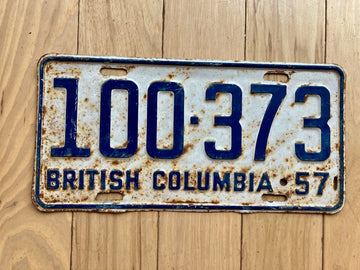 1957 British Columbia License Plate