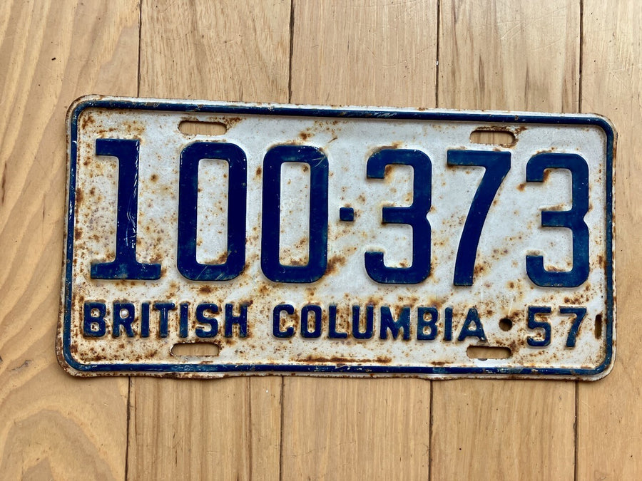 1957 British Columbia License Plate