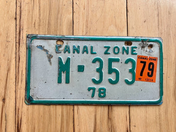 1979 Canal Zone Motorcycle License Plate