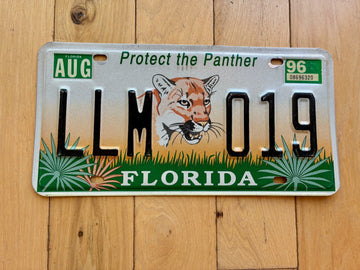 1996 Florida Panther License Plate
