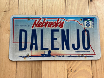 2008 Nebraska Vanity License Plate - DALENJO