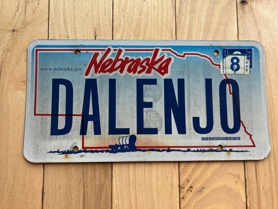 2008 Nebraska Vanity License Plate - DALENJO